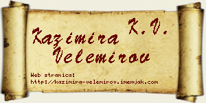 Kazimira Velemirov vizit kartica